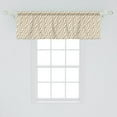 thumbnail image 2 of Ambesonne Art Deco Window Valance, Vintage Irregular Waves, 54" X 18", Almond and White, 2 of 3