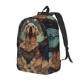 thumbnail image 1 of Disketp Tree Meditating Golden Retriever Mochila de Lona Estampada, Mochila Escolar de Viaje Ligera para Estudiantes y Portátil-Medium, 1 of 5