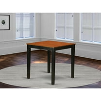 East West Furniture Pub 36" Square Wood Counter Height Table in Black/Cherry