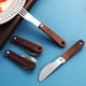 thumbnail image 4 of Juego de cubiertos plegables portátiles de acero inoxidable 304 con mango de madera, cuchillo, tenedor, cuchara, vajilla, artículos esenciales para viajes, picnic y camping., 4 of 9