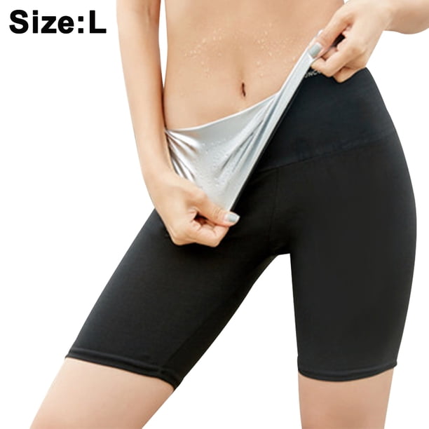 Pantalones cortos de sudoración para sauna, mallas térmicas calientes, pantalones ajustados para sauna, cintura alta de compresión para gimnasio, pantalones de polímero, entrenamiento