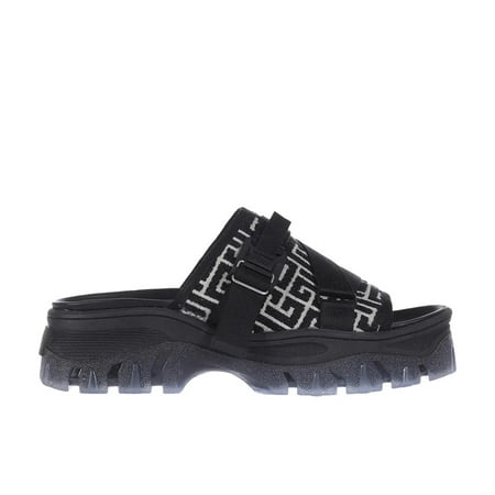

Balmain Men s Ulysse Monogram Slide Sandals in Black