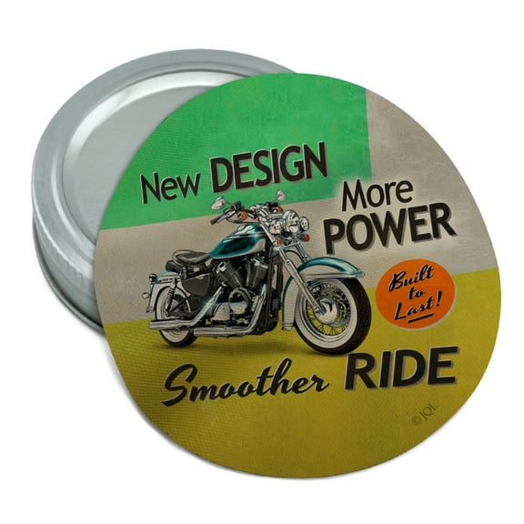 Retro New Motorcycle Bike Sign Round Rubber Non-Slip Jar Gripper Lid Opener
