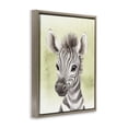 thumbnail image 2 of Stupell Industries Cottage Jungle Friends Baby Zebra Brown Floating Frame Canvas Art, 25 x 31, by Christine Simpson Art, 2 of 8