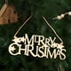 thumbnail image 5 of Cartel colgante de madera de Merry Christmas - Decoración de árbol beige de 7x2,63 pulgadas con patrón de estrellas y cuerda, 5 of 8