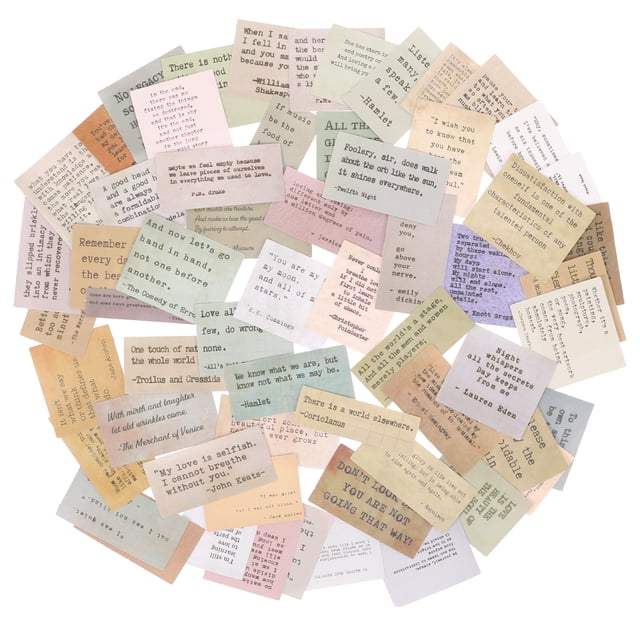 60 pegatinas con frases inspiradoras para álbumes de recortes, pegatinas vintage con palabras motivacionales.