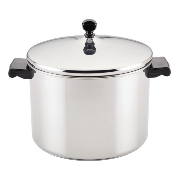 Stockpot Farberware Classic de acero inoxidable de 8 litros con tapa plateada