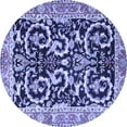 thumbnail image 1 of Ahgly Company Indoor Round Animal Blue Traditional Area Rugs, 4' Round, 1 of 4