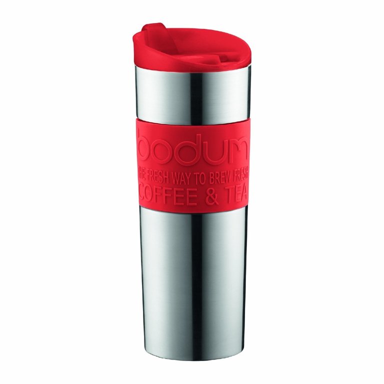 15 Ounce Vacuum Insulated Travel Mug - Red Band