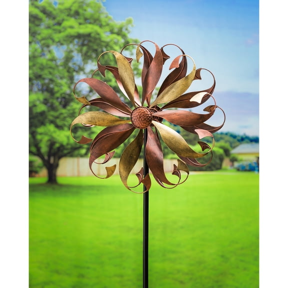 Evergreen 75"H Wind Spinner, Bronze and Copper Twist
