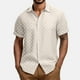 thumbnail image 1 of Blusa y camisa de manga corta con cuello vuelto Camisa casual para hombre Camisa de bolos vintage de manga corta Camisas de verano de playa cubana Camisa con botones Blusa para hombre Poliéster, 1 of 5