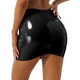 thumbnail image 2 of Zaldita Womens Wet Look Patent Leather Mini Bodycon Skirt Hip Skirts for Clubwear Music Festival Black S, 2 of 7