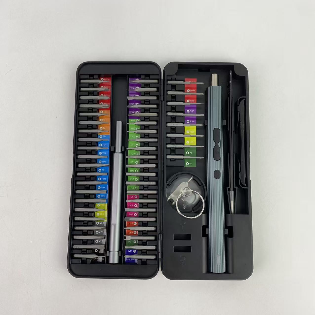 Mivikee Screwdrivers, electric,Electric Screwdriver, 64 in 1 Mini Electric Precision Screwdriver Kit Tool with 64 S2 Magnetic Bits, Tweezers, Magnetic Mat and Pry Bar, Perfect