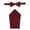Burgundy, variant on CTM  Woven Bow Tie and Handkerchief Set (Men)