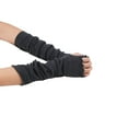 thumbnail image 2 of 1 Paire de Gants Longs Sans Doigts Haute Élasticité Protection des Poignets Collocations Multiples Tricotés Alpinisme Volants Gris Foncé, 2 of 6