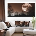 thumbnail image 1 of Design Art - Red Moon Rise over Dark Trees, 1 of 4