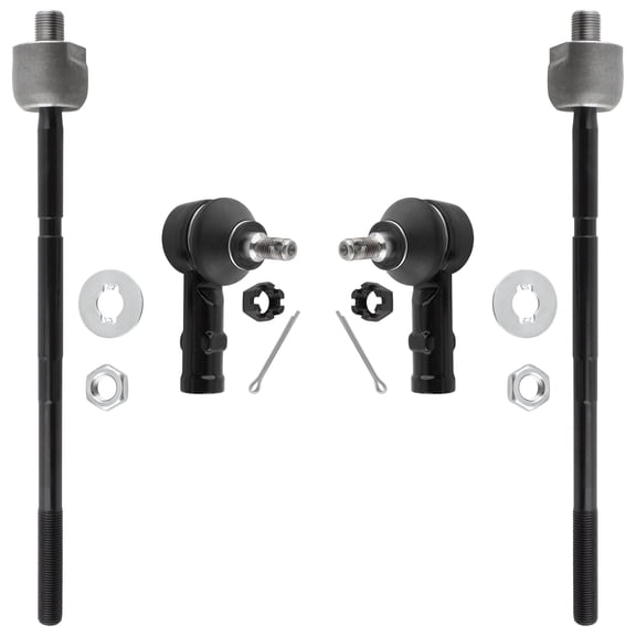 BOXI 4pcs Front Outer Inner Tie Rod End Links Fit for Hyundai Elantra 1996 1997 1998 1999 2000 / for Hyundai Tiburon 1997 1998 1999 2000 2001 | ES3377 EV369