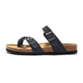 thumbnail image 1 of Sandals Cork Footbed Adjustable Buckle Casual Flip Flops for Women Girls, 1 of 14