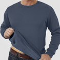 thumbnail image 2 of Babcutegg Mens Crewneck Sweatshirt Warm Thick Long Sleeve Fall Winter Casual Pullover Basic Top Size 2XL, 2 of 9