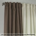 thumbnail image 3 of 3S Brother's Solid Combined Mix and Match 4 Panels Curtains with 2 Color Combination Velvet Look Hanging Back Tap & Rod Pocket Bedroom Office Windows Luxury Home Decoration 28"x84" Cream-Light Brown, 3 of 7