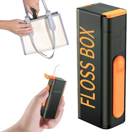 1Pc Clearance Under $3 Floss Dispenser Floss Box Plastic For Bathroom Hold Floss Plastic Black
