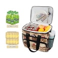 thumbnail image 2 of FORMRS Insulated Cooler Bag 24 Cans Capacity Soft Leakproof Lunch Box with Side Pockets, Brown Cakes, 2 of 7