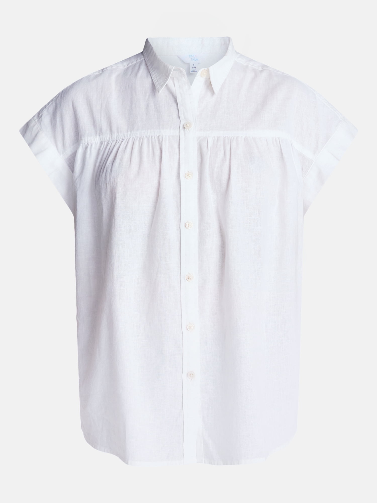 Time and Tru Women's Camp Shirt, Sizes XS-XXXL
