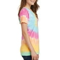 thumbnail image 4 of Womens "Mustang GT Legend Lives Crest" Tie Dye Tee - Pastel Rainbow, Small, 4 of 5