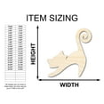 thumbnail image 2 of Unfinished Wood Swirly Cat Shape - Craft - up to 46" 6" / 1/8", 2 of 5