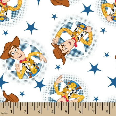 Disney Cars Cotton Fabric - Disney Toy Story Woody Toss Cotton Fabric By The Yard