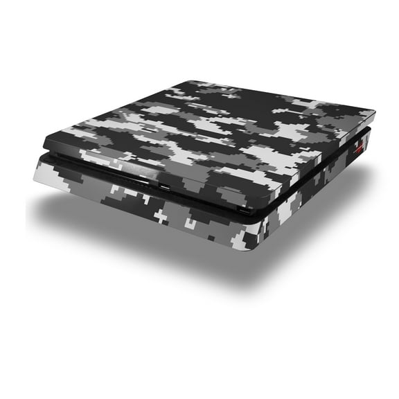 Vinyl Decal Skin Wrap compatible with Sony PlayStation 4 Slim Console WraptorCamo Digital Camo Gray (PS4 NOT INCLUDED)