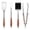 Grill Set - 4, variant on Heavy-duty Grilling Accessories Rose Wooden Bbq Tools Set Outdoor Grill With Spatula & Tongs For Barbecue Grill. Ideal Gift Men