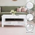 thumbnail image 5 of Convenience Concepts Designs2Go 2 Drawer Baja Coffee Table with Shelf, White, 5 of 7