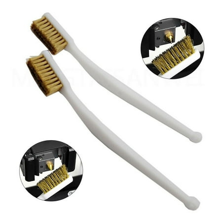 

2Pcs Plastic Handle Cleaner Tool Copper Wire Brush Industrial Toothbrush