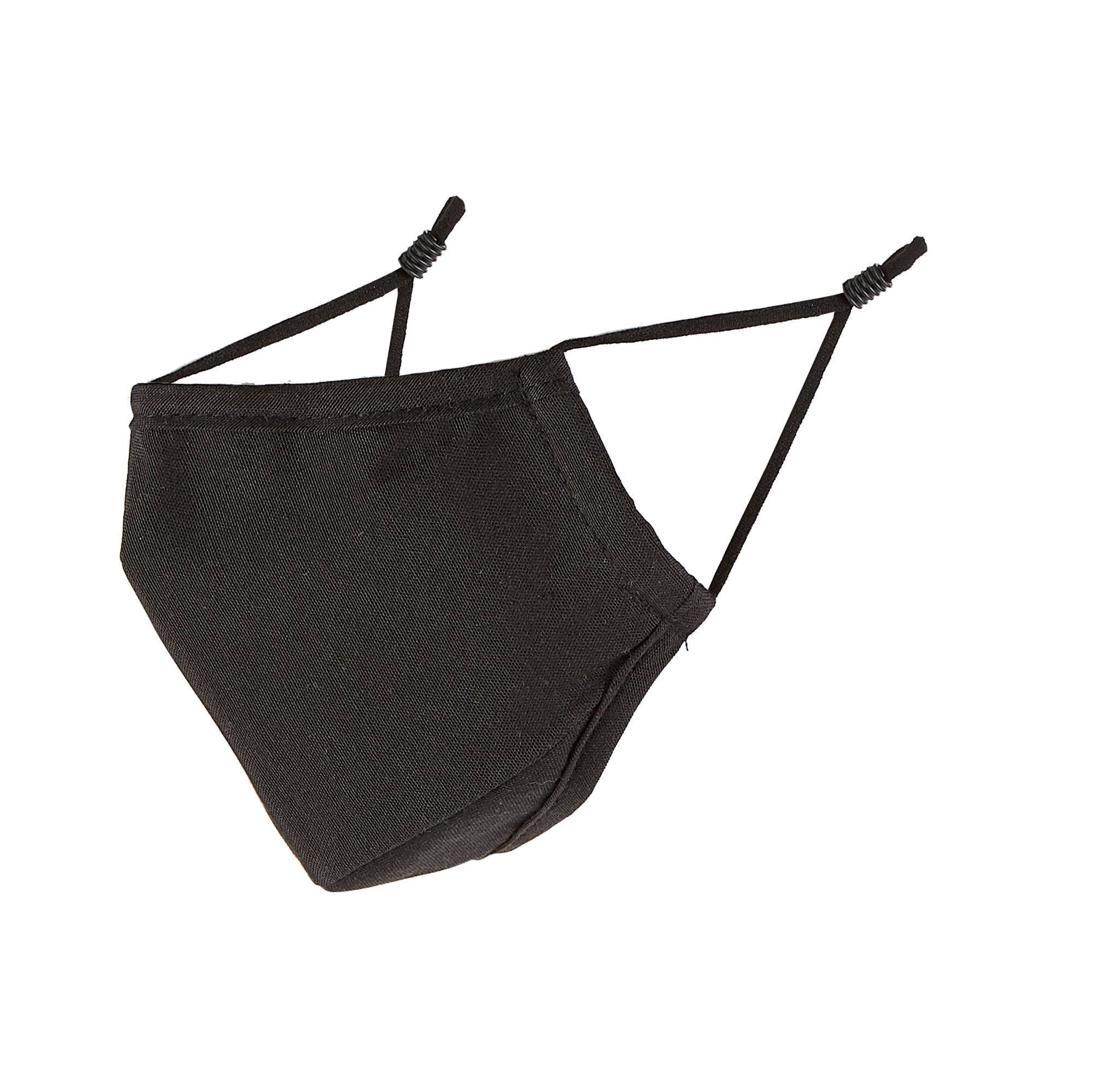 Bucky Unisex Adult Fitted Face Mask, Adjustable, Solid Black, Adult