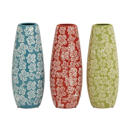 Contemporary Styled Ceramic Vase 3 Assorted Walmart Com