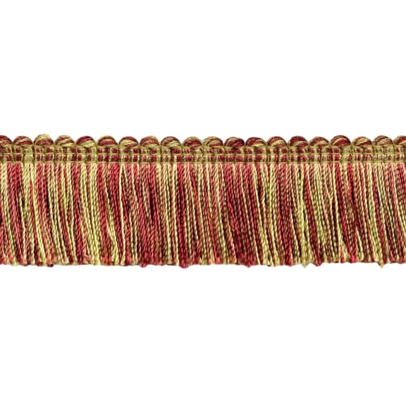 1 1/2" (3.5cm) Basic Solid Collection Shiny Brush Fringe Trim # 0150SB,, Bistro Beige #PR02 (Golden Beige, Wine Red, Yellow Gold) Sold By The Yard (36"/3 ft/0.9m)