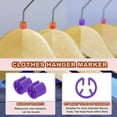 thumbnail image 3 of Uxcell Clothes Hanger Marker Blank Plastic Garment Tags Size Hanger Markers for Garment Color Coding Snap Labels Accessories Dark Purple, 3 of 7