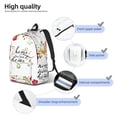 thumbnail image 3 of Rocae Home Sweet Home Floral for Durable Canvas Backpack Leisure Large Bag Travel Rucksack Multi-function Backpack Small, 3 of 8
