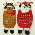 thumbnail image 4 of Felt Christmas Advent Calendars, Santa/snowman/elk Calendar Pendant With Pockets,diy Advent Calendar Fill Yourself Christmas Decora Brown)(1pc, 4 of 5