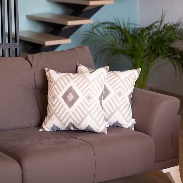 Ikat Decorative Square 18" Throw Pillow Cover (Set of 2)