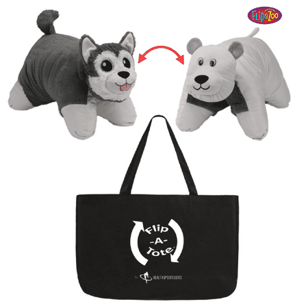 Flipazoo Flip N Play Friends Husky Polar Bear Plush Stuffed