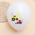 thumbnail image 3 of 10pcs 12 Inches Excavator Construction Vehicle Printing Balloons Set Birthday Party Supplies Latex Balloons Party Decoration Without Ribbon(White), 3 of 8