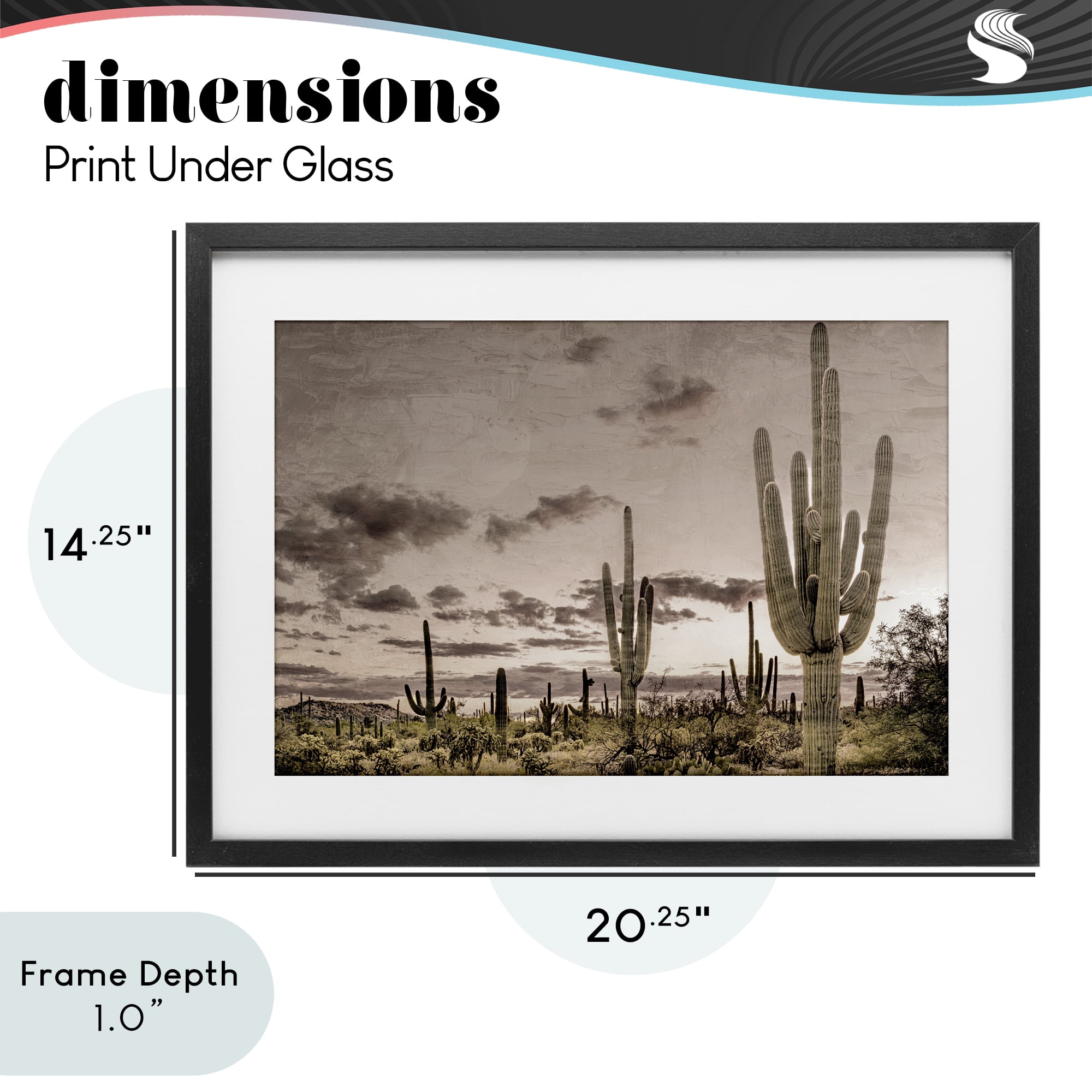 Stupell Industries Desert Sky Wilderness Black Framed Print Under Glass, design by Kim Allen