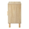 thumbnail image 6 of Tcbosik Wooden Nightstand with Rattan Door, Modern Side Table End Desk for Living Room, Natural, 6 of 8