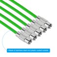 thumbnail image 4 of Unique Bargains 6 Inch Wire Keychain Cable Stainless Steel Key Ring Loop, Green 4 Pack, 4 of 6