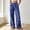 Blue, variant on Casual Dress Pants Elastic Waistband Solid Long Trousers Work Slacks Straight Leg Pull On Pants(Beige,XXL)