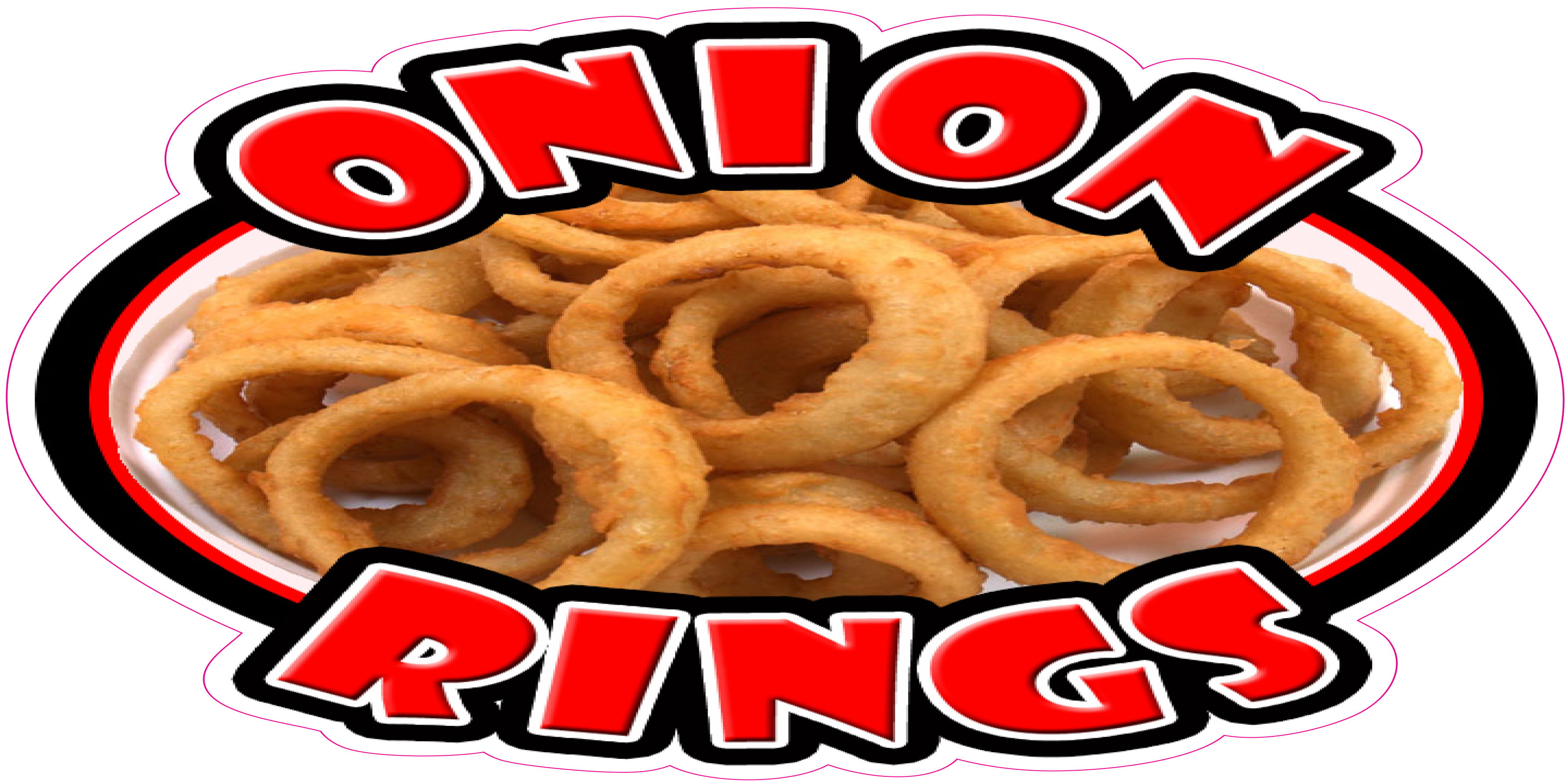 CHOOSE YOUR SIZE Onion Rings DECAL Food Truck Concession Vinyl Sticker 