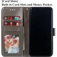 thumbnail image 2 of Mandala Case for Samsung Galaxy S9 Plus, Premium Leather Flip Wallet Card Slots Magnetic Stand Protective Cover Ultra Slim Case with Lanyard, Embossed Flip Cover-Gray, 2 of 14