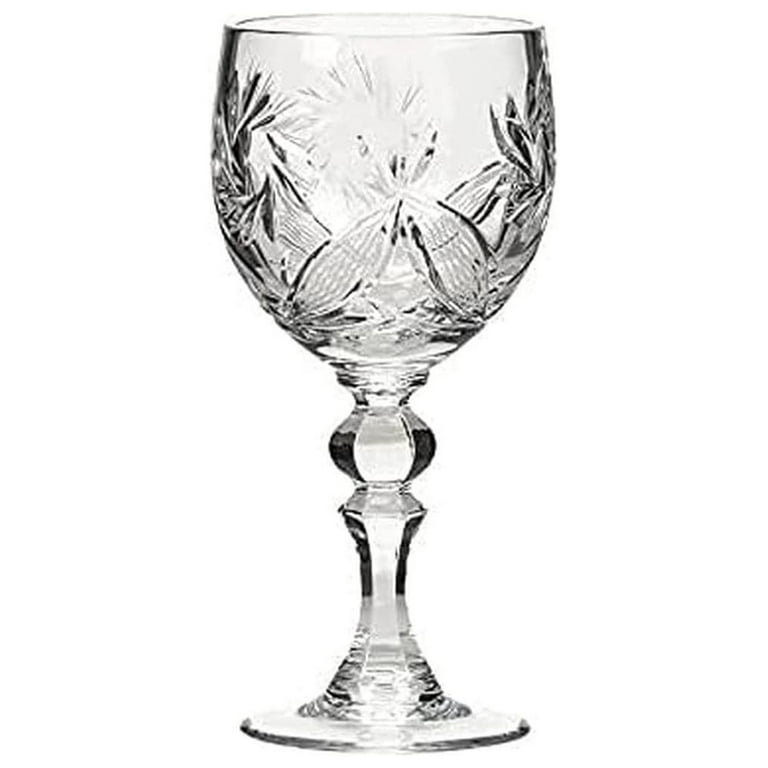 Sold at Auction: SET OF 6 CRYSTAL SHORT STEM WINE GLASSES, MARKED